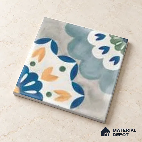 Subway Floor & Wall Tile TL 12878 B Veranda Alma 6 x 6 inch Matte Finish Porcelain Tile - 9 mm
