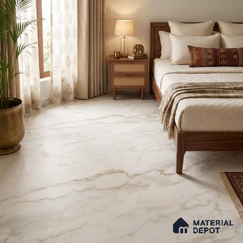 Marble Wall & Floor Tile TL 12908 Alton Natural 6 ft x 4 ft Endless Velvet Finish Vitrified Tile - 9 mm | 3 Random Design | Suitable For Living Room & Dining