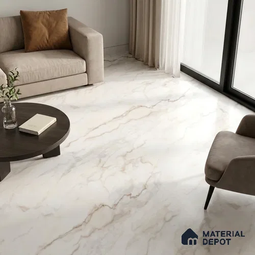 Marble Wall & Floor Tile TL 12908 Alton Natural 6 ft x 4 ft Endless Velvet Finish Vitrified Tile - 9 mm | 3 Random Design | Suitable For Living Room & Dining