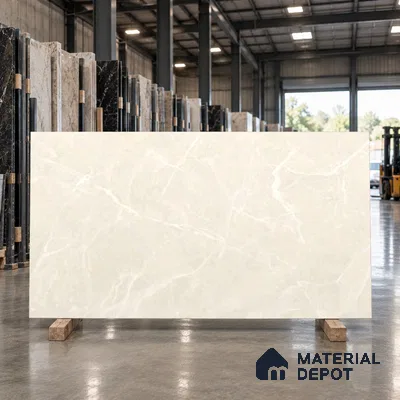 Marble Look Wall Tile TL 12909 Interno Crema 6 ft x 4 ft Satin Finish Vitrified Tile - 9 mm | 6 Random Designs | Suitable For living Room, Bedroom, Bathroom