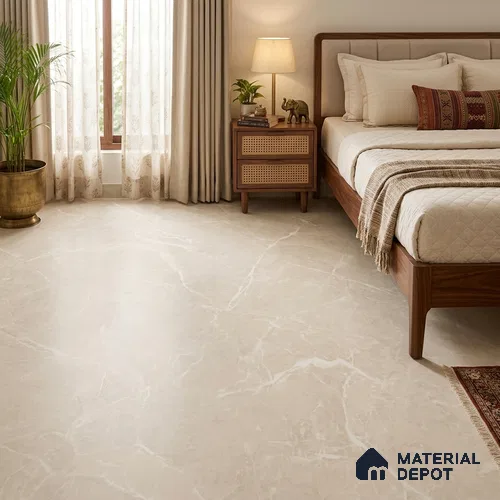 Marble Look Wall Tile TL 12909 Interno Crema 6 ft x 4 ft Satin Finish Vitrified Tile - 9 mm | 6 Random Designs | Suitable For living Room, Bedroom, Bathroom