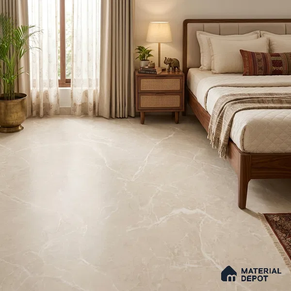 Marble Look Wall Tile TL 12909 Interno Crema 6 ft x 4 ft Satin Finish Vitrified Tile - 9 mm | 6 Random Designs | Suitable For living Room, Bedroom, Bathroom