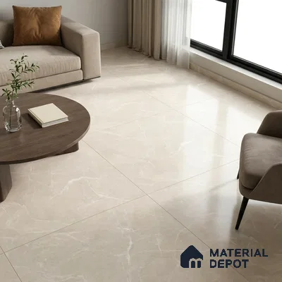Marble Look Wall Tile TL 12909 Interno Crema 6 ft x 4 ft Satin Finish Vitrified Tile - 9 mm | 6 Random Designs | Suitable For living Room, Bedroom, Bathroom