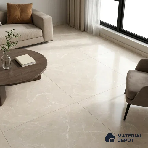 Marble Look Wall Tile TL 12909 Interno Crema 6 ft x 4 ft Satin Finish Vitrified Tile - 9 mm | 6 Random Designs | Suitable For living Room, Bedroom, Bathroom