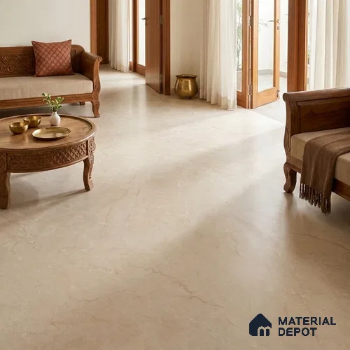 Marble Floor & Wall Tile TL 12911 Regal Bottochino 6 ft x 4 ft Marboza Finish Vitrified Tile - 9 mm | 3 Random Design | Suitable For Living Room, Bedroom & Dining