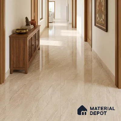 Marble Floor & Wall Tile TL 12912 Granio Beige  6 ft x 4 ft Velvet Finish Vitrified Tile - 9 mm | 3 Random Design | Suitable For Living Room, Bedroom & Dining