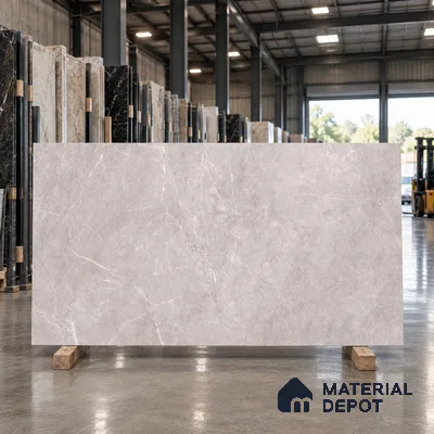 Marble Floor & Wall Tile TL 12918 Ash Ford Tunisia 6 ft x 4 ft Matte Finish White Body Tile - 9 mm | Suitable For Living Room, Bedroom & Dining
