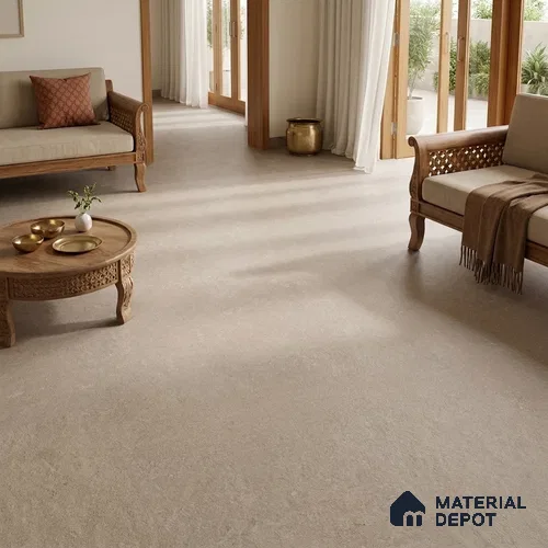 Stone Floor & Wall Tile TL 12927 G Hazestone Tortora  6 ft x 4 ft Vitrified Matte Finish Tile - 9 mm | 3 Random Design | Suitable for Living Room, Bedroom, Bathroom, Office & Dining
