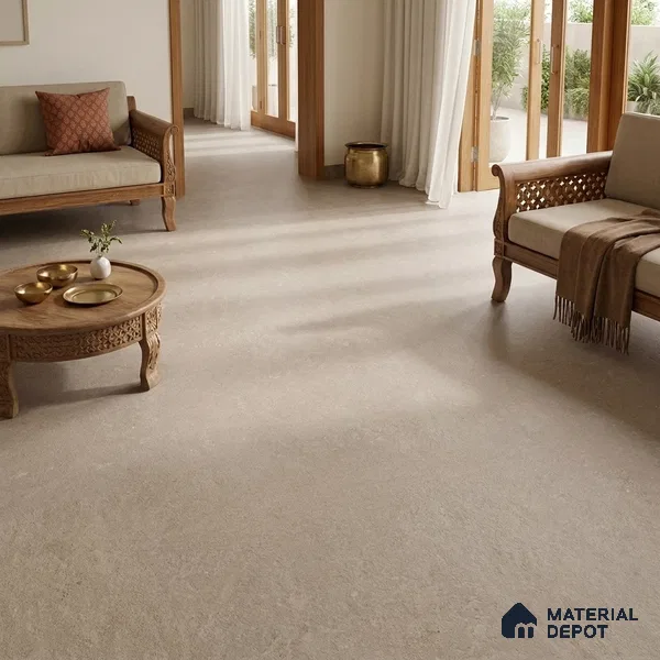 Stone Floor & Wall Tile TL 12927 G Hazestone Tortora 6 ft x 4 ft Vitrified Matte Finish Tile - 9 mm | 3 Random Design | Suitable for Living Room, Bedroom, Bathroom, Office & Dining