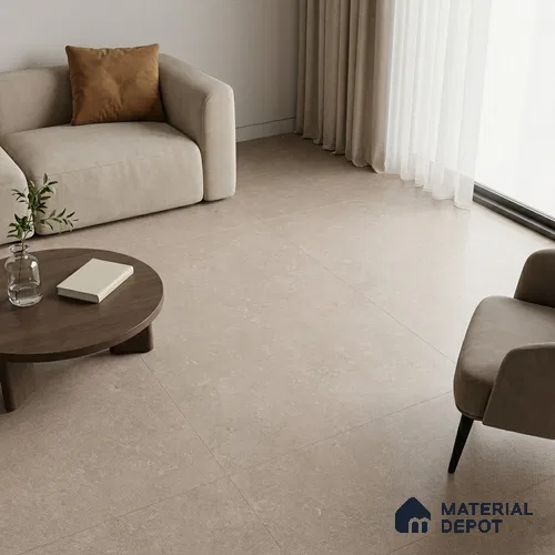 Stone Wall Tile TL 12927 H Hazestone Tortora Cross 6 ft x 4 ft Vitrified Matte Finish Tile - 9 mm | 3 Random Design | Suitable for Living Room, Bedroom, Bathroom, Office, Dining & Highlighter Wall