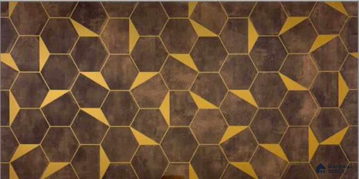 Glass Highlighter Wall Tile TL 13016 Regal Alloy 2 ft x 1 ft Glossy Finish Vitrified Tile - 9 mm | Suitable for Kitchen Wall, Bathroom Wall & Accent/Feature Wall