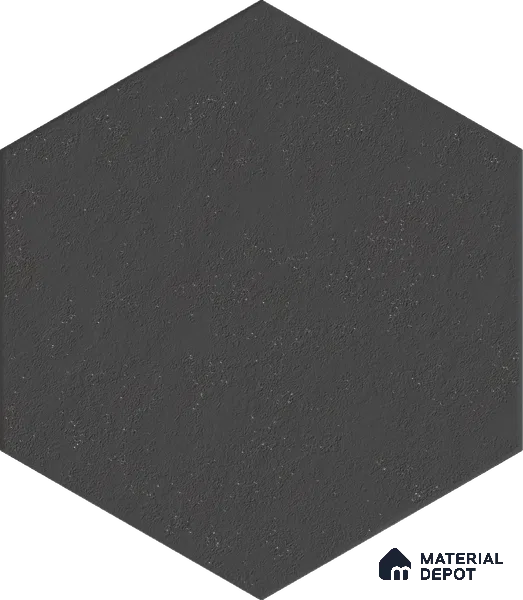 Hexagonal Wall & Floor Tile TL 13030 D Charcoal Veil 8.7 in x 10 in Vitrified Punch Finish - 10 mm | Suitable for Bathroom, Terrace, Elevation, Balcony, Patio & Courtyard