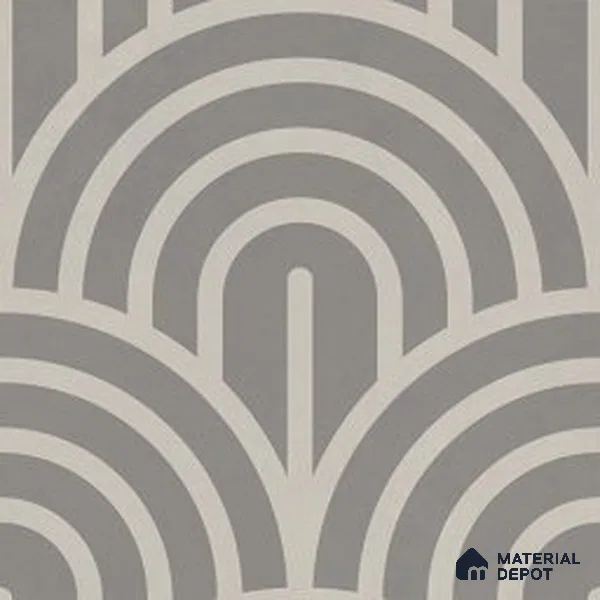 Geometric Wall & Floor Tile TL 13034 D Slate Arc 8 in x 8 in Vitrified Matte Finish - 8.5 mm | Luster Effect | Suitable for Living Room, Bedroom, Bathroom & Kitchen