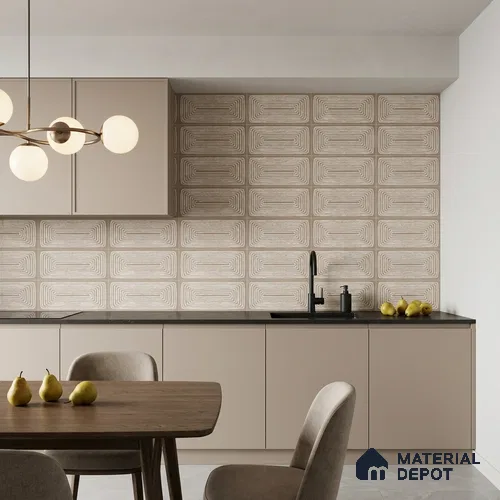 Moroccan Wall & Floor Tile TL 13070 Sand Maze 8 in x 8 in Vitrified Matte Finish - 8.5 mm | Luster Effect | Suitable for Living Room, Dining, Bathroom & Kitchen
