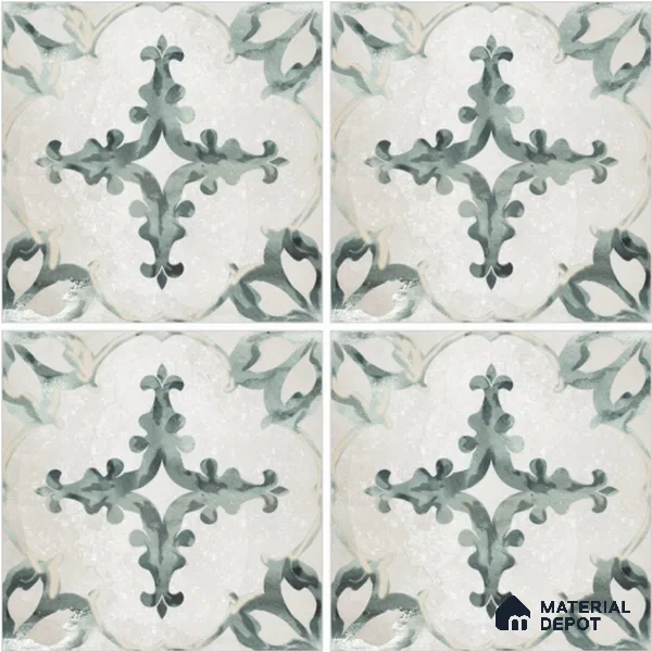 Moroccan Wall & Floor Tile TL 13083 B Forest Crest 8 in x 8 in Vitrified Matte Finish - 8.5 mm | Luster Effect | Suitable for Living Room, Dining, Bathroom & Kitchen