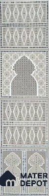 Lippan Art Mirror Mural Wall Tile TL 13105 B Sand Palace Lattice 4 ft x 1 ft Vitrified Matte Finish - 9 mm | Suitable for Living Room, Accent/Feature Wall, Pooja Room