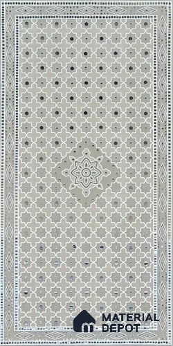 Lippan Art Mirror Mural Wall Tile TL 13105 Sand Palace Lattice 4 ft x 2 ft Vitrified Matte Finish - 9 mm | Suitable for Living Room, Accent/Feature Wall, Pooja Room