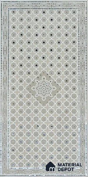 Lippan Art Mirror Mural Wall Tile TL 13105 Sand Palace Lattice 4 ft x 2 ft Vitrified Matte Finish - 9 mm | Suitable for Living Room, Accent/Feature Wall, Pooja Room