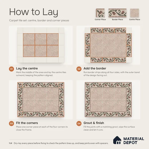 Handmade Third Fired Patterned Wall & Floor Decor Tile TL 13123 Red Basketweave 300x300 mm Embossed Glossy Finish Vitrified Tile - 9 mm | Suitable For Kitchen, Bathroom, Living Area