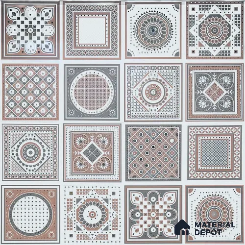 Lippan Art Mirror Mural Wall Tile TL 13136 Desert Mosaic Grid 4 ft x 2 ft Vitrified Matte Finish - 9 mm | Suitable for Living Room, Accent/Feature Wall, Foyer