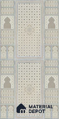 Lippan Art Mirror Mural Wall Tile TL 13138 Ochre Palace Lattice 4 ft x 2 ft Vitrified Matte Finish - 9 mm | Suitable for Living Room, Accent/Feature Wall, Pooja Room