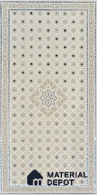Lippan Art Mirror Mural Wall Tile TL 13138 Ochre Palace Lattice 4 ft x 2 ft Vitrified Matte Finish - 9 mm | Suitable for Living Room, Accent/Feature Wall, Pooja Room