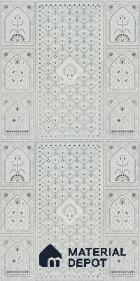 Lippan Art Mirror Mural Wall Tile TL 13139 B Pearl Courtyard Lattice 4 ft x 1 ft Vitrified Matte Finish - 9 mm | Suitable for Living Room, Accent/Feature Wall, Foyer