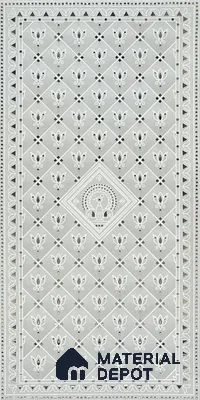 Lippan Art Mirror Mural Wall Tile TL 13139 Pearl Courtyard Lattice 4 ft x 2 ft Vitrified Matte Finish - 9 mm | Suitable for Living Room, Accent/Feature Wall, Foyer