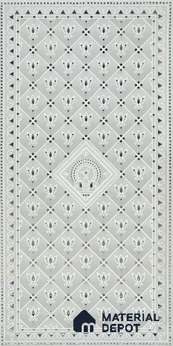 Lippan Art Mirror Mural Wall Tile TL 13139 Pearl Courtyard Lattice 4 ft x 2 ft Vitrified Matte Finish - 9 mm | Suitable for Living Room, Accent/Feature Wall, Foyer