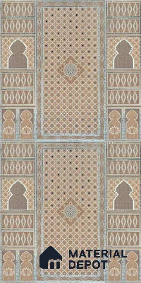 Lippan Art Mirror Mural Wall Tile TL 13140 B Terracotta Palace Lattice 4 ft x 1 ft Vitrified Matte Finish - 9 mm | Suitable for Living Room, Accent/Feature Wall, Pooja Room