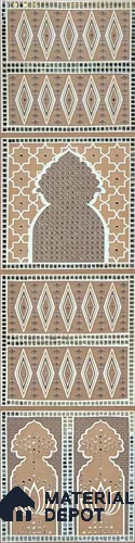Lippan Art Mirror Mural Wall Tile TL 13140 B Terracotta Palace Lattice 4 ft x 1 ft Vitrified Matte Finish - 9 mm | Suitable for Living Room, Accent/Feature Wall, Pooja Room