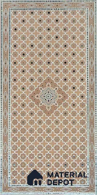 Lippan Art Mirror Mural Wall Tile TL 13140 Terracotta Palace Lattice 4 ft x 2 ft Vitrified Matte Finish - 9 mm | Suitable for Living Room, Accent/Feature Wall, Pooja Room