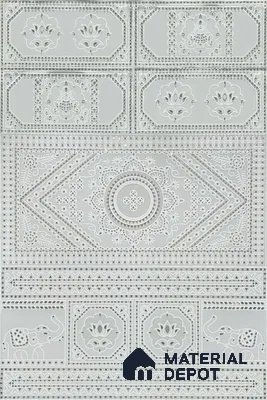 Lippan Art Mirror Mural Wall Tile TL 13141 Silver Lotus Panel 4 ft x 2 ft Vitrified Matte Finish - 9 mm | Suitable for Living Room, Accent/Feature Wall, Pooja Room