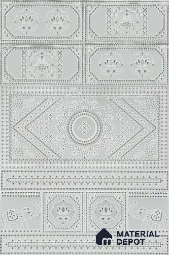 Lippan Art Mirror Mural Wall Tile TL 13141 Silver Lotus Panel 4 ft x 2 ft Vitrified Matte Finish - 9 mm | Suitable for Living Room, Accent/Feature Wall, Pooja Room