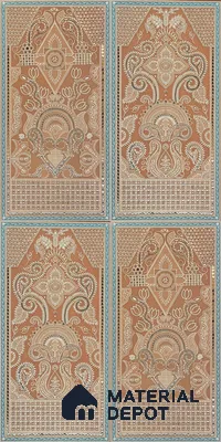 Lippan Art Mirror Mural Wall Tile TL 13144 Terracotta Folk Panels 4 ft x 2 ft Vitrified Matte Finish - 9 mm | Suitable for Living Room, Accent/Feature Wall, Foyer