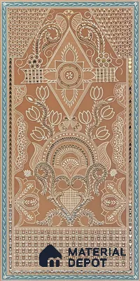 Lippan Art Mirror Mural Wall Tile TL 13144 Terracotta Folk Panels 4 ft x 2 ft Vitrified Matte Finish - 9 mm | Suitable for Living Room, Accent/Feature Wall, Foyer