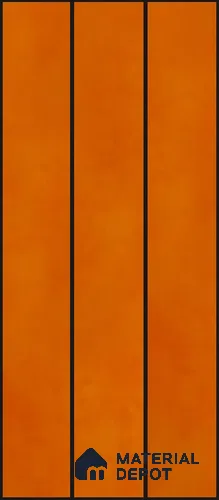Handmade Third Fired Subway Wall Tile TL 13145 AC Orange 300x297 mm Chip Size - 300x47 mm Glossy Finish Ceramic Tile - 9 mm | Suitable For Bathroom, Kitchen Backsplash