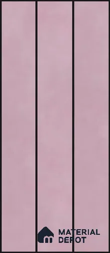 Handmade Third Fired Subway Wall Tile TL 13145 V Light Pink 300x297 mm Chip Size - 300x47 mm Glossy Finish Ceramic Tile - 9 mm | Suitable For Bathroom, Kitchen Backsplash