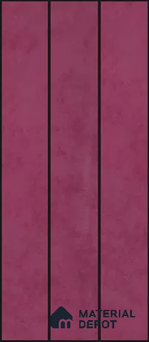 Handmade Third Fired Subway Wall Tile TL 13145 X Magenta 300x297 mm Chip Size - 300x47 mm Glossy Finish Ceramic Tile - 9 mm | Suitable For Bathroom, Kitchen Backsplash