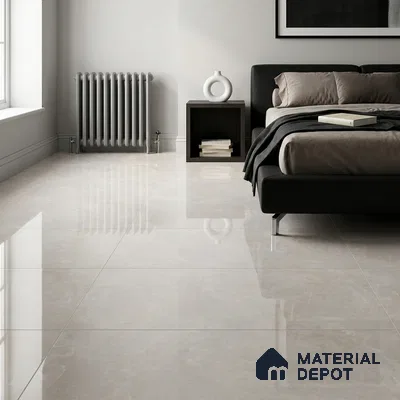 Marble Wall & Floor Tile TL 13176 Silver 4 ft x 2 ft Glossy Finish Vitrified Tile - 9 mm | 4 Random Designs | Suitable For Living Room, Bedroom, Dining