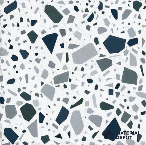 Terrazzo Floor & Wall Tile TL 13180 B Realistic Aqua Granolithic  1 ft x 1 ft Ceramic Matte Finish Tile - 9 mm | Suitable for Living Room, Bathroom & Office