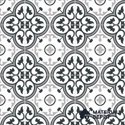 Moroccan Look Floor & Wall Tile TL 13186 DR 09 8 inch x 8 inch Matte Finish Porcelain Tile - 9 mm