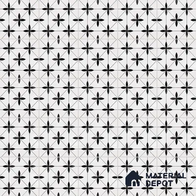 Moroccan Look Floor & Wall Tile TL 13187 DR 12 8 inch x 8 inch Matte Finish Porcelain Tile - 9 mm