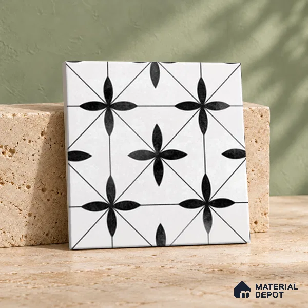Moroccan Look Floor & Wall Tile TL 13187 DR 12 8 inch x 8 inch Matte Finish Porcelain Tile - 9 mm