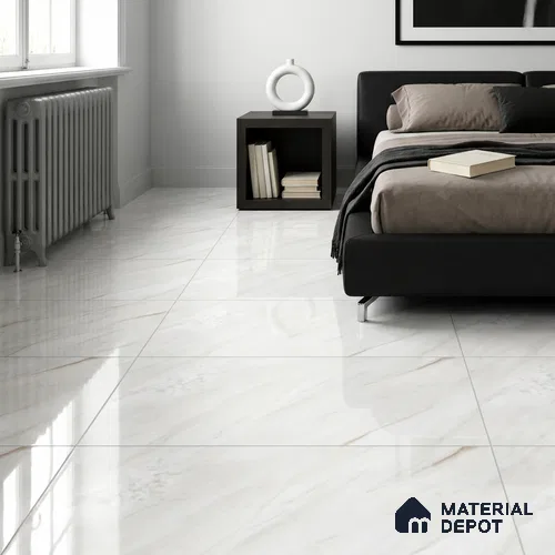 Marble Floor & Wall Tile TL 13205 Hevora 4 ft x 2 ft Glossy Finish Vitrified Tile - 9 mm | 4 Random Design | Suitable For Living Room, Bedroom & Dining Area