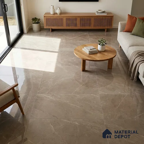 Marble Floor & Wall Tile TL 13206 B Murfi Choco 4 ft x 2 ft Glossy Finish Vitrified Tile - 9 mm | 4 Random Design | Suitable For Living Room, Bedroom & Dining Area