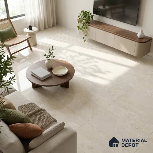 Marble Floor & Wall Tile TL 13209 Yajok 4 ft x 2 ft Glossy Finish Vitrified Tile - 9 mm | 4 Random Design | Suitable For Living Room, Bedroom & Dining Area