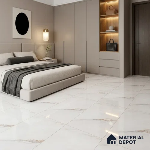 Marble Floor & Wall Tile TL 13212 Aristo Red 4 ft x 2 ft Glossy Finish Endless Vitrified Tile - 9 mm | 4 Random Design | Suitable For Living Room, Bedroom & Dining Area