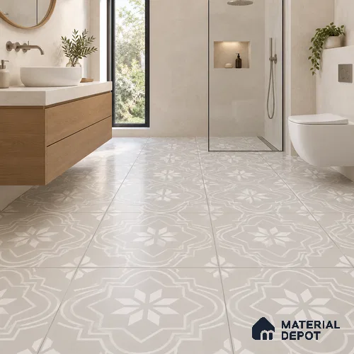 Moroccan Decor Wall & Floor Tile TL 13220 Colombo 2 ft x 2 ft Rustic Finish Vitrified Tile - 9 mm | Suitable For Living Room, Bedroom, Kitchen