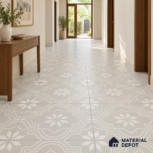Moroccan Decor Wall & Floor Tile TL 13220 Colombo 2 ft x 2 ft Rustic Finish Vitrified Tile - 9 mm | Suitable For Living Room, Bedroom, Kitchen